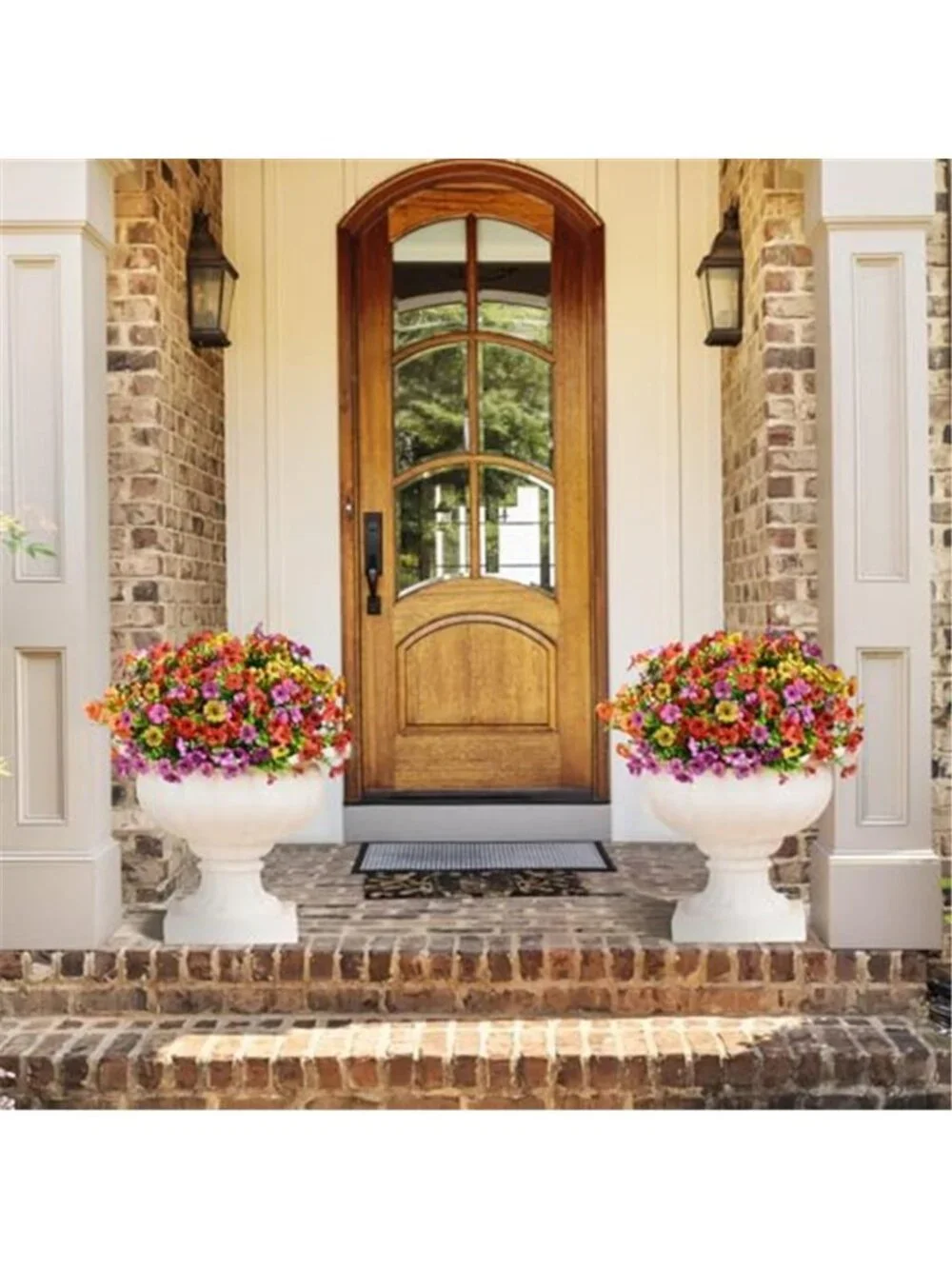 Artificial Daisy Flowers 12 Bundle UV Resistant Faux Outdoor Garden Porch Decor